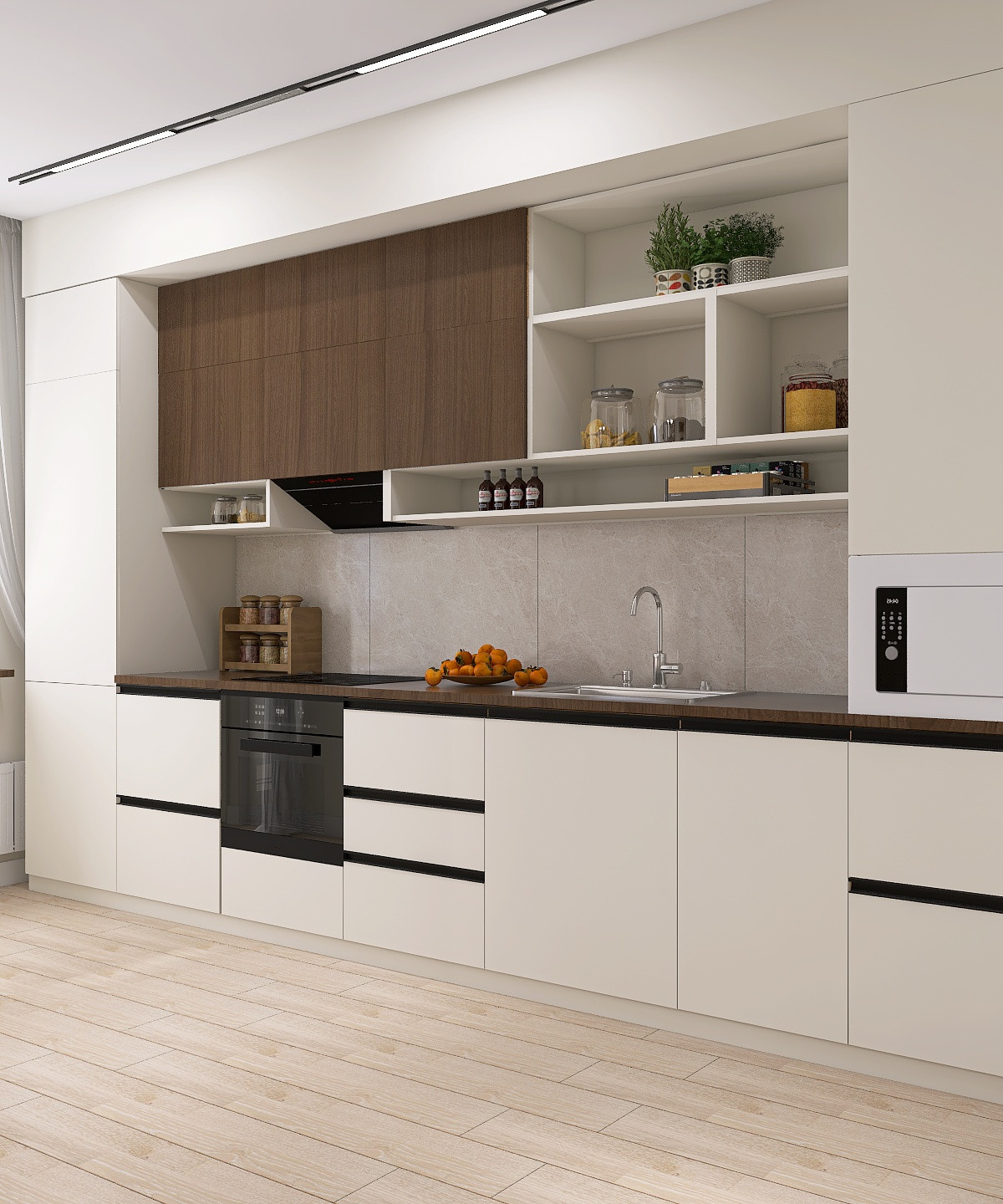 КУХНЯ-ГОСТИНАЯ + СПАЛЬНЯ И КОМНАТА ДЛЯ СЫНА 54 КВ.М.