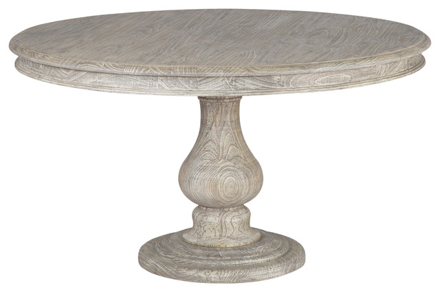 Shelley Round Dining Table Gray 54 Traditional Tables Shelley Round Dining Table Gray 54