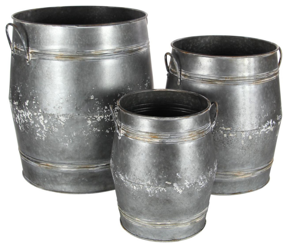 GwG Outlet Metal Planter, 16 , 20 , 24 , Set of 3 Farmhouse Indoor
