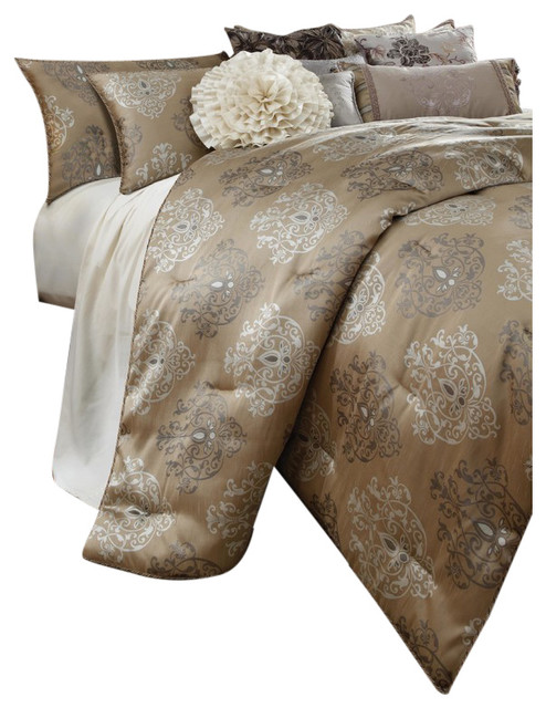 Solitaire Queen 12 Piece Comforter Set Traditional Comforters