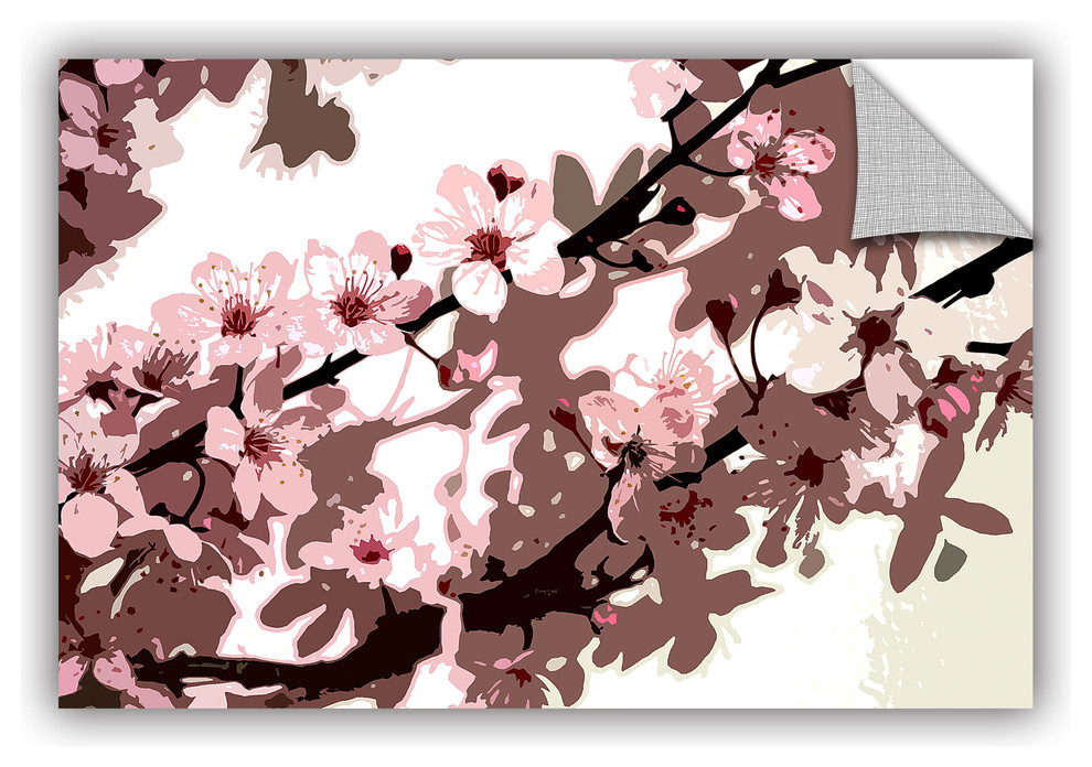 Japanese Blossom Decal, 24"x36" Asian Wall Decals by ArtWall LLC Houzz