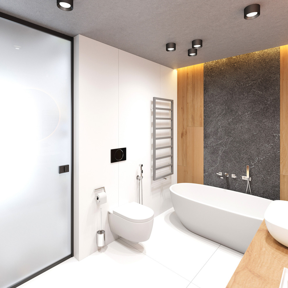 Досуговая зона с гостевой комнатой на мансарде в загородном доме