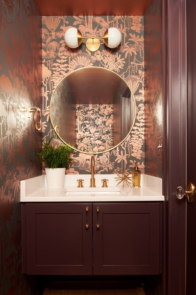 Bold Design in Doylestown - Transitional - Powder Room - Philadelphia ...