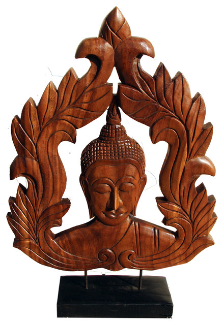 Vintage Buddha Hand Wood Carved Statue Art Home Decor Wall Hanging SCULPTURE 
