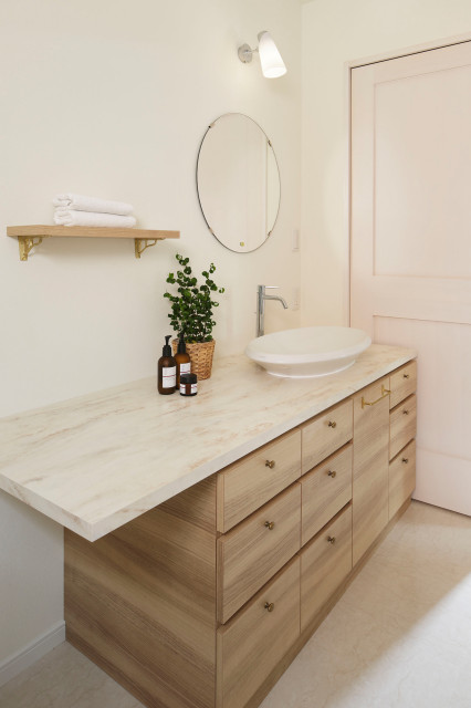 大人可愛いオリジナルの洗面台 Scandinavian Tokyo By 株式会社 僕らの家 Houzz Ie