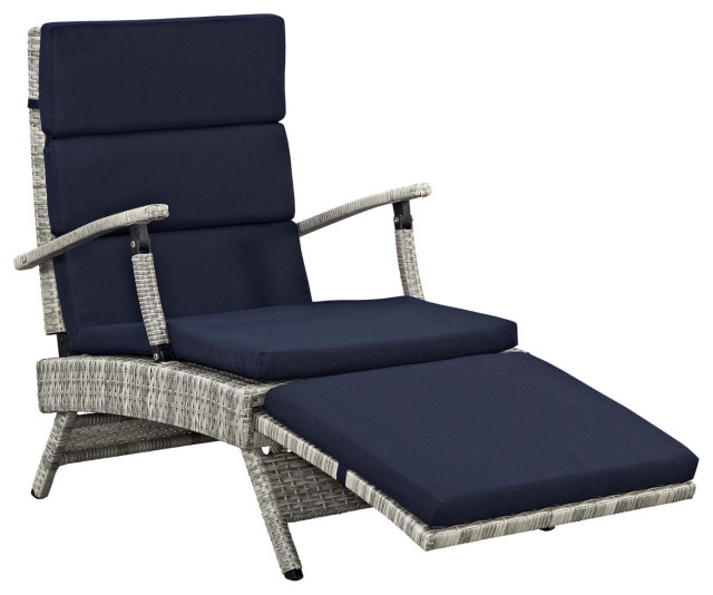 Envisage Outdoor Patio Chaise Lounge Chair UVResistant Wicker Rattan