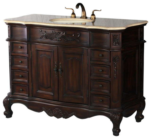 48-Inch Antique Style Single Sink Bathroom Vanity Model 2815-BE ...