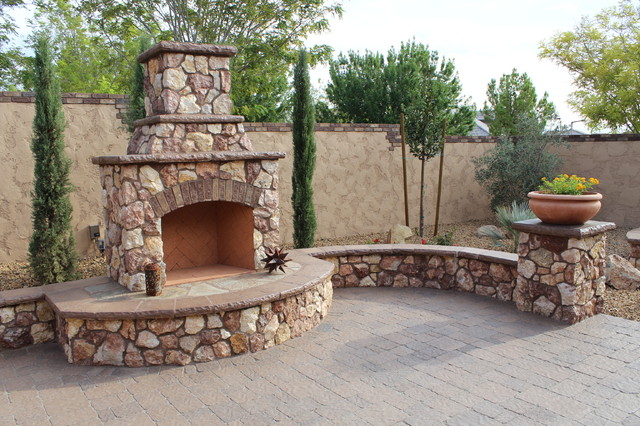 Fire Features rustic-patio