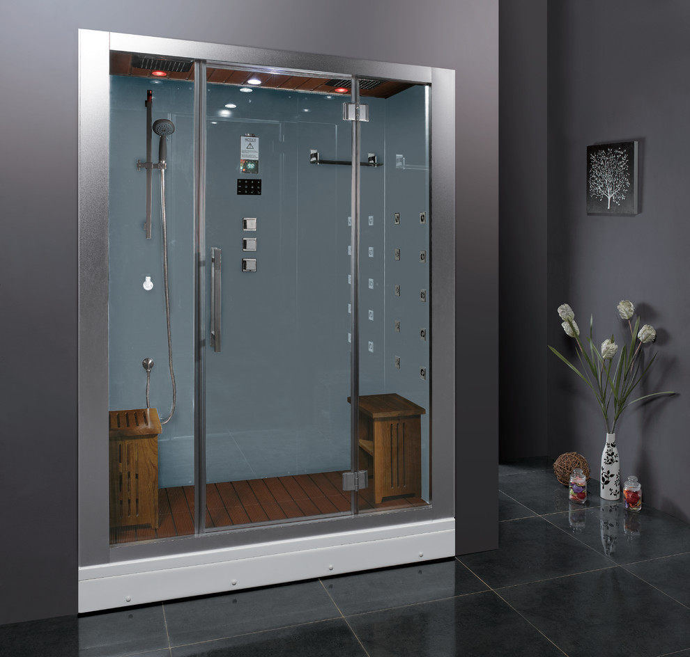 Ariel Platinum Dz972f8 Steam Shower Modern Bathroom Orange