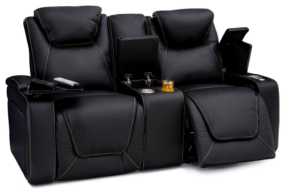 seatcraft vienna leather home theater seating power recline sofa