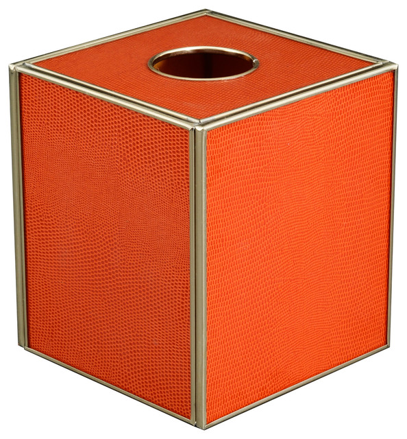 Orange Lizard Pattern Tissue Box Contemporary Tissue Box Holders