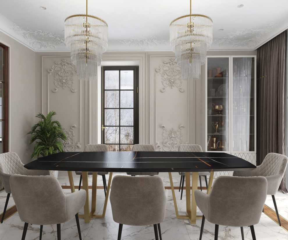 Дизайн-проект  1 этажа в загородном доме