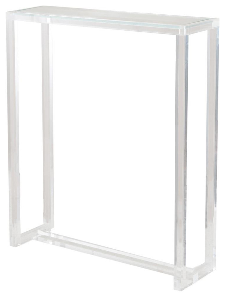 narrow lucite console table