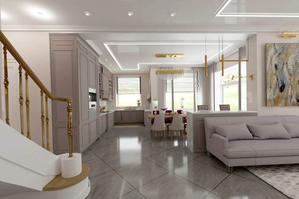 Загородный дом в подмосковье. Гостиная