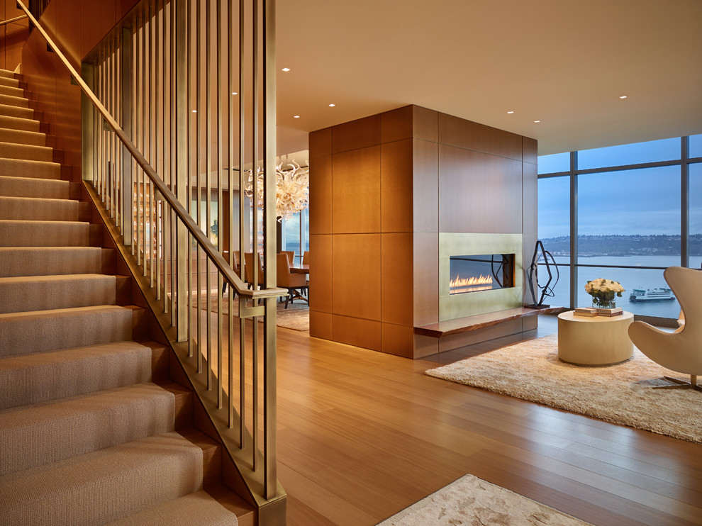 Private Penthouse Contemporary Staircase Seattle By Nb Design