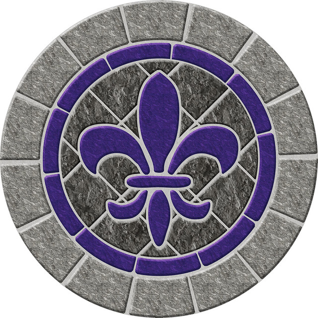 Drop In Fleur De Lis Stone Vinyl Swimming Pool Mat Mediterranean Stone Vinyl Swimming Pool Mat