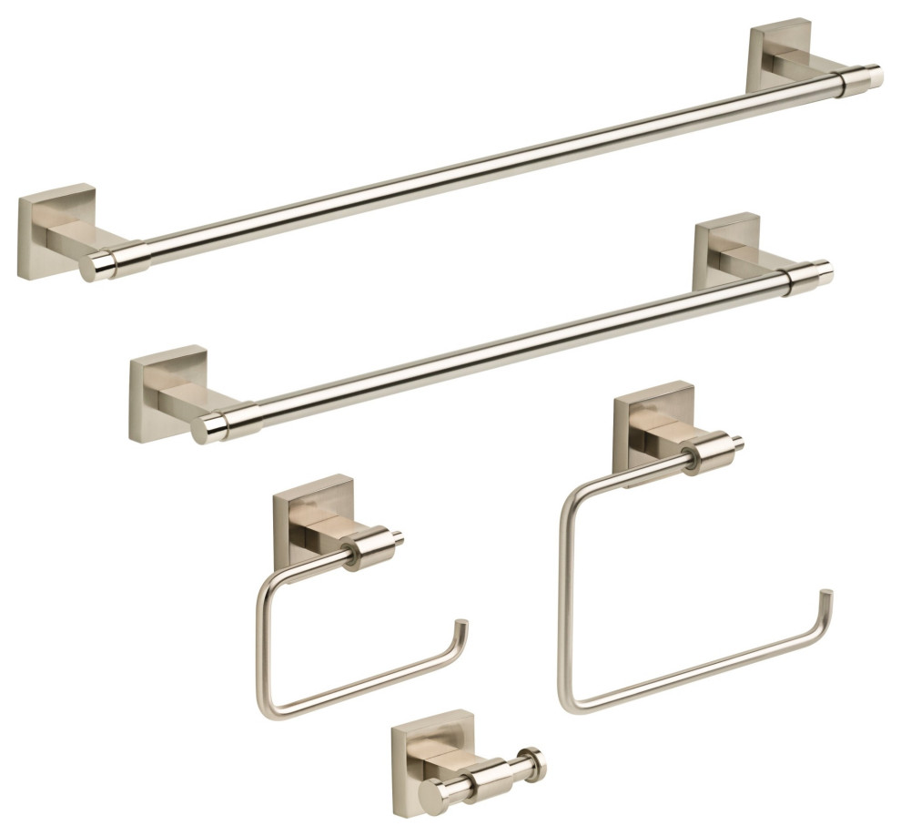 Franklin Brass MAX635-KT Maxted 5 Piece Bathroom Package - Brushed Nickel