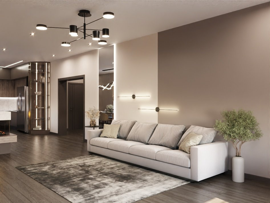 Дизайн кухни-гостиной