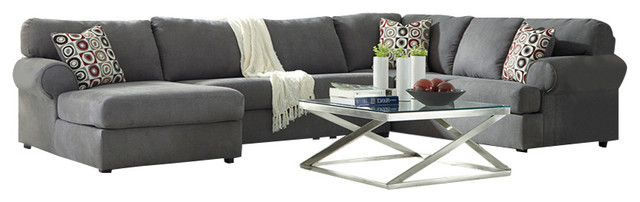 Signature Design By Ashley Jayceon 3 Piece Raf Sofa Sectional In Signature Design By Ashley Jayceon 3 Piece Raf Sofa Sectional Steel Fabric