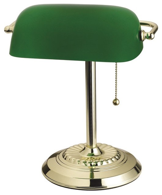 Living Accents Bankers Lamp Brass Eclectic Desk Lamps By