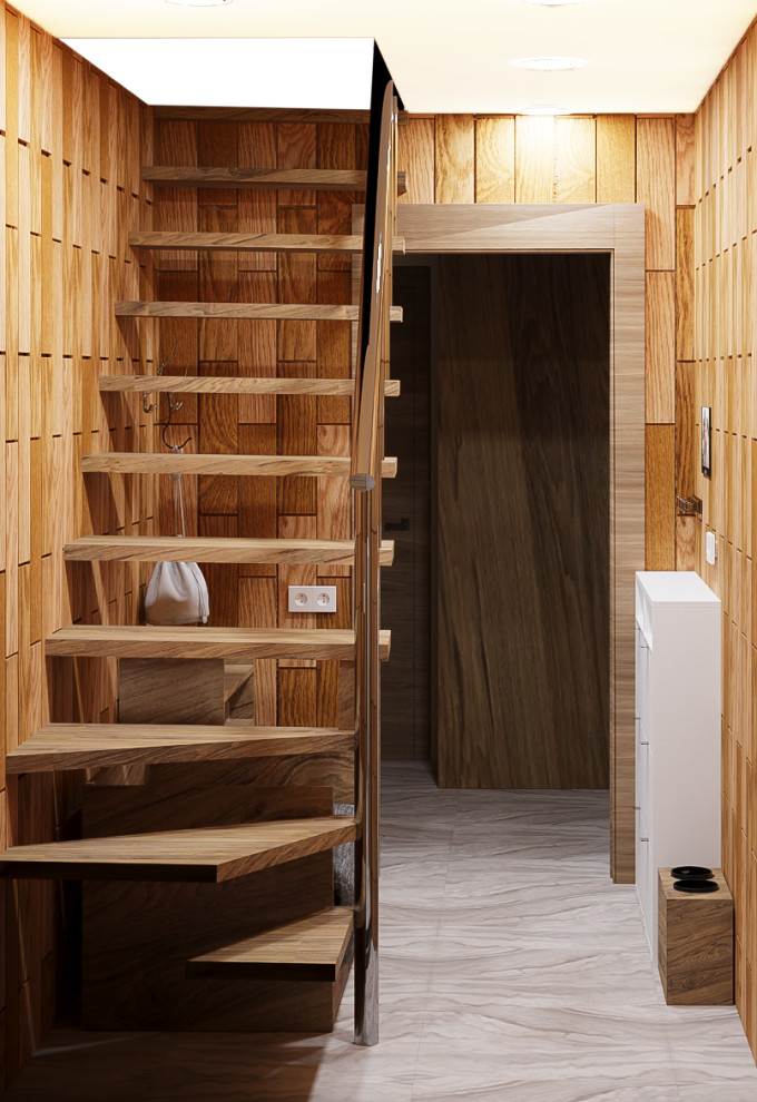 учебный проект. 1-й этаж частного дома для проживания 2 человек и собаки.