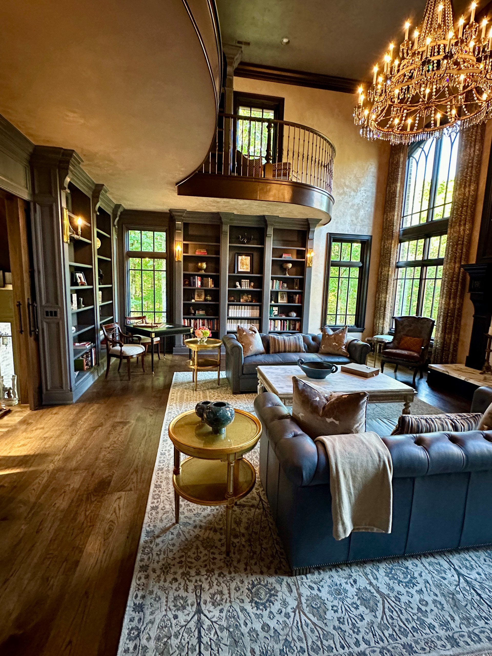 A Luxurious Two-Story Home Library