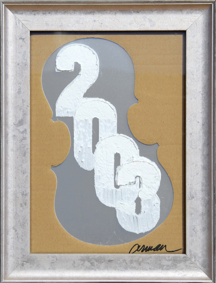 Arman, New Year's Card, 2003, Print on Aluminum and Cut out Cardboard