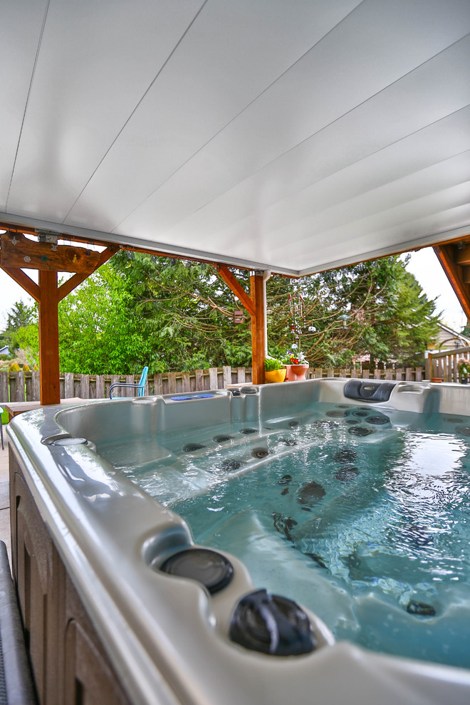 Inspiration for a rustic deck remodel in Seattle