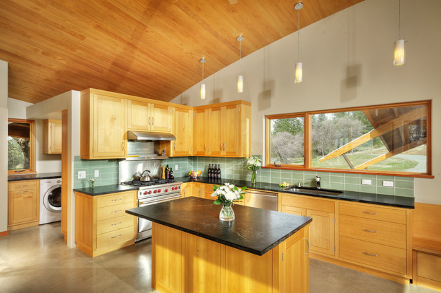 Three Leaf House moderno-cocina