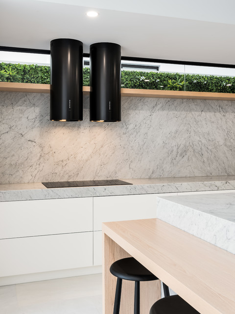 White Stone modern-kitchen