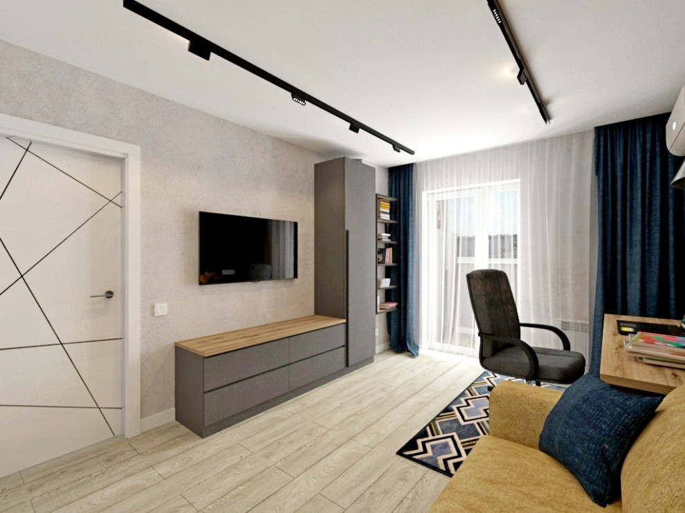 Лаконичный дизайн трехкомнатной квартиры