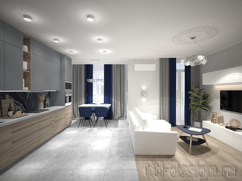 Дизайн 3-комнатной квартиры в современном стиле