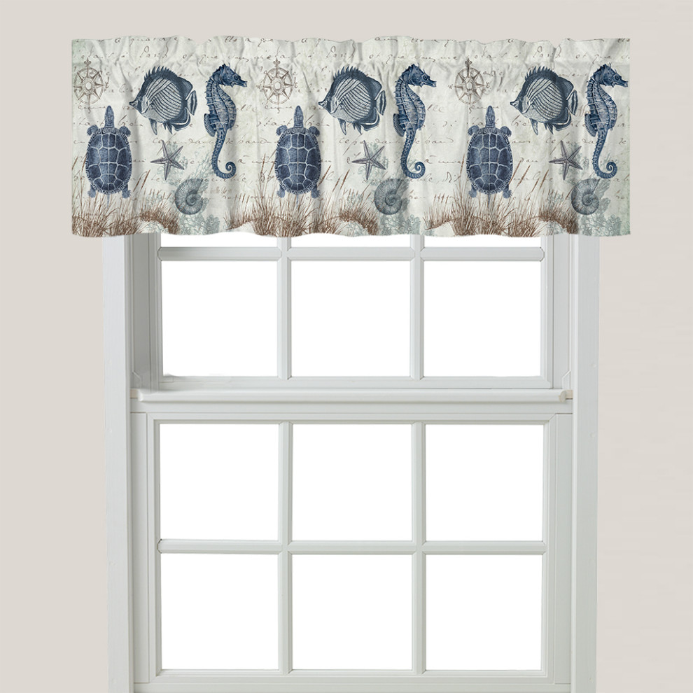 Seaside Postcard Window Valance - Beach Style - Valances - by Laural ...