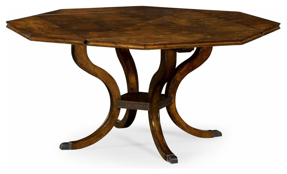 Octagonal Extension Dining Table Traditional Dining Tables by