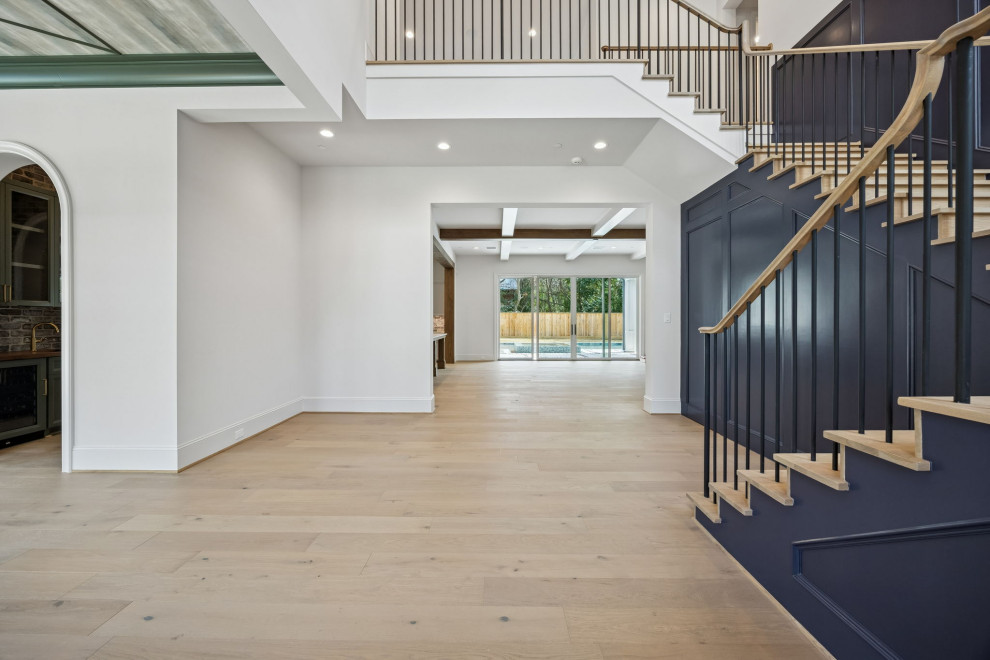 Inspiration for a transitional entryway remodel in Houston