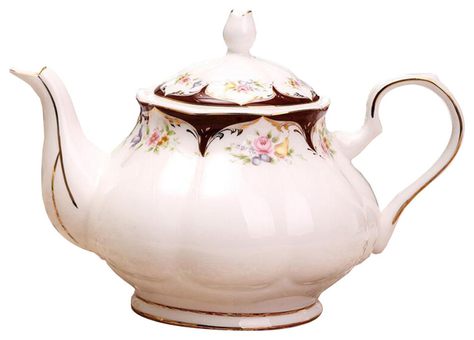 European Royal England Style Ceramic Teapot Coffee Pot Traditional