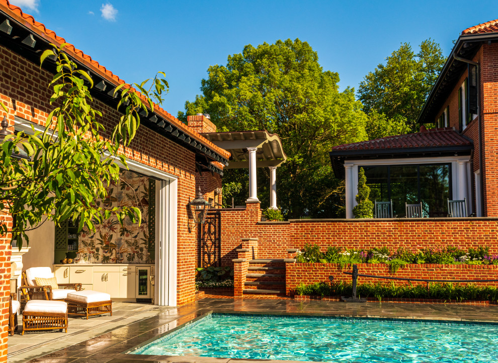 Inspiration for a timeless rectangular pool remodel