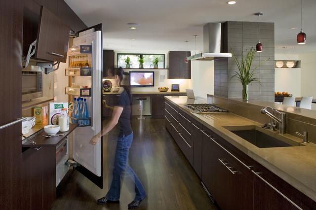 Kitchen refrigerator contemporain-cuisine