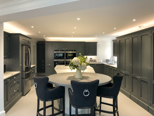 Slate Grey Framed Shaker Kitchen klassisk-koek