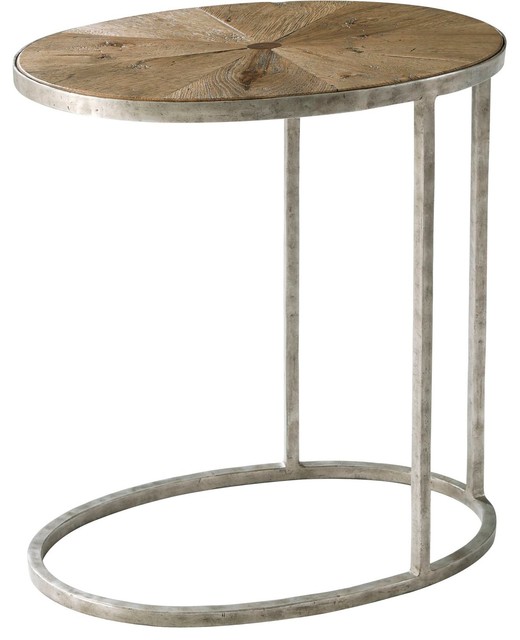 Theodore Alexander Echoes Sunburst Cantilever Accent Table - Industrial ...