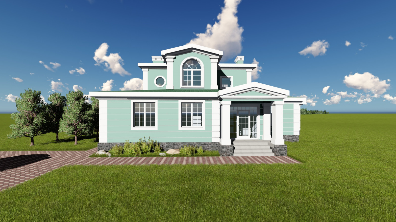 Аксонометрия реконструкции в кп "Новый мир"