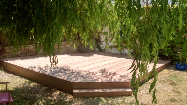 Cr&eacute;ation d'une terrasse &agrave; Carnac contemporary-deck