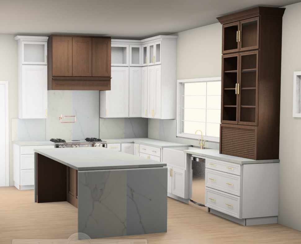 Example of a transitional kitchen design in St Louis