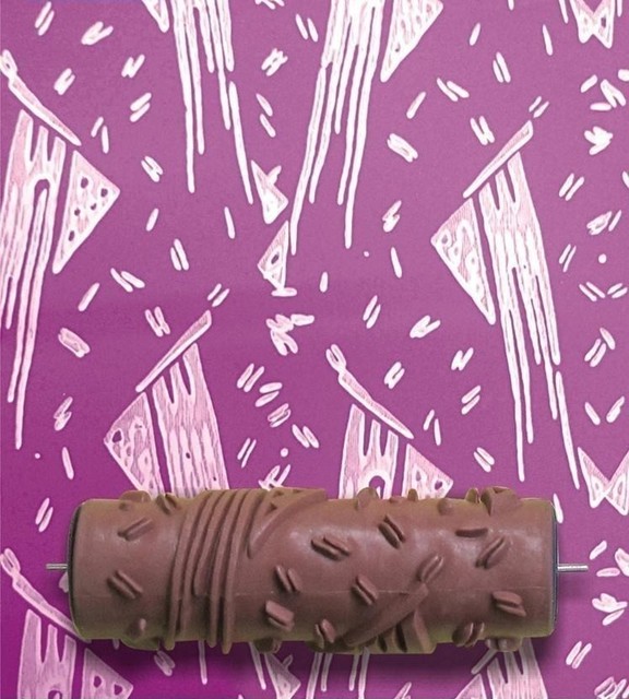 Patterned Paint Roller rustic