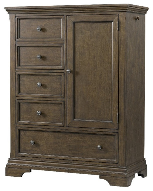Westwood Design Olivia Traditional Wood Chifferobe in Rosewood Brown