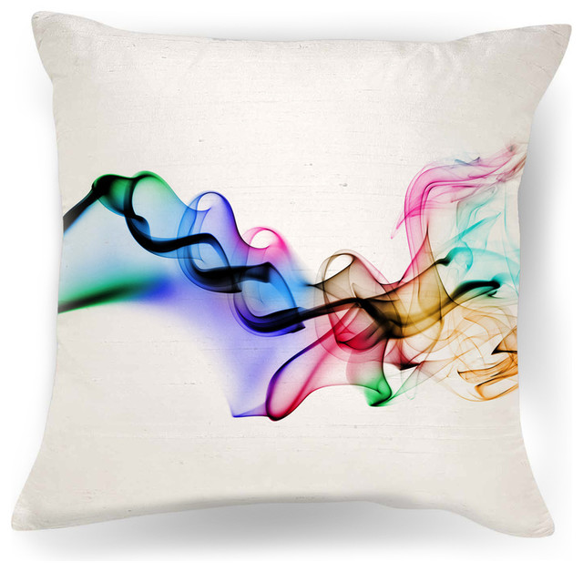 Color Smoke Contemporary Throw Pillow Decorative Color Smoke Contemporary Throw Pillow