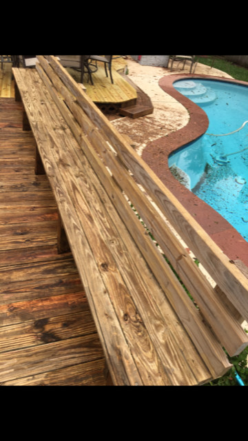 Deck Stain Pressure Washed