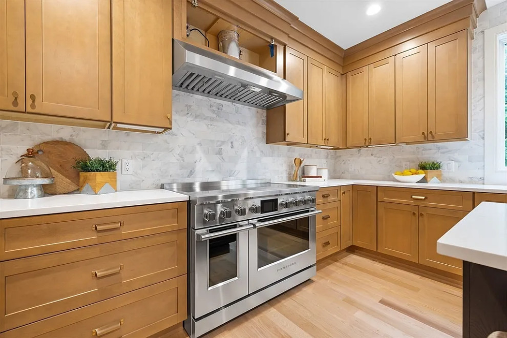 Transitional kitchen photo in Boston