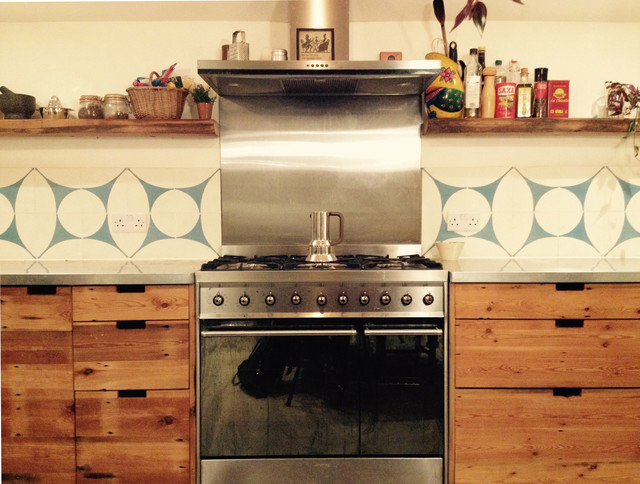 Flecha Encaustic Cement Tile contemporary-kitchen