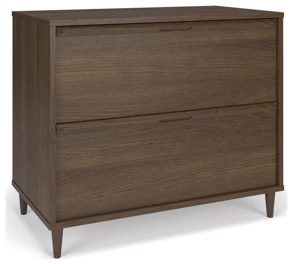 Home Office Lateral Filing Vintage Walnut, Qclatmmw